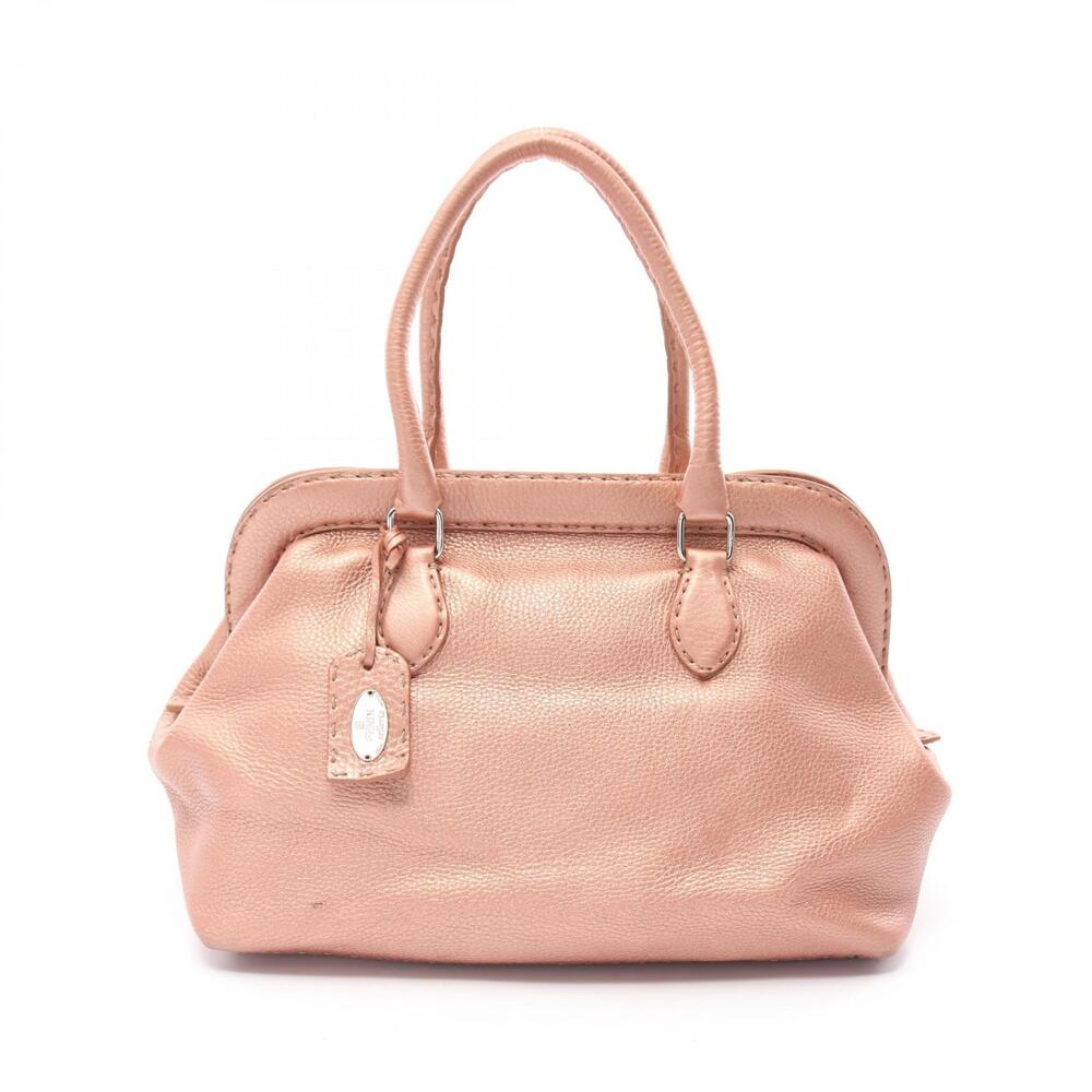 Fendi Selleria Doctors Bag Handbag Leather Pink